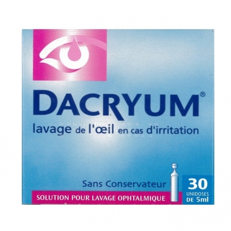 Borax/Acide borique unidoses lavage des yeux Biogaran, dacryoserum