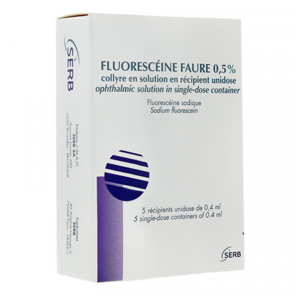 Fluorescéine Oxybuprocaïne SDU Faure 0.4 % 20 x 0.4 ml sur ordonnance