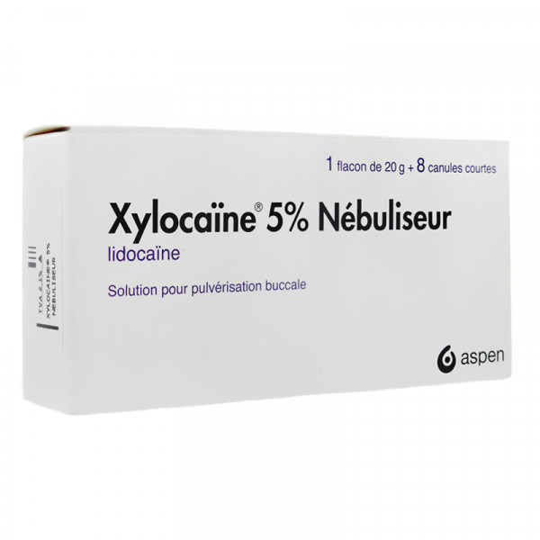 Rupture XYLOCAINE NEBULISEUR 5%, sol pr pulv buccale, fl+canule 20 g